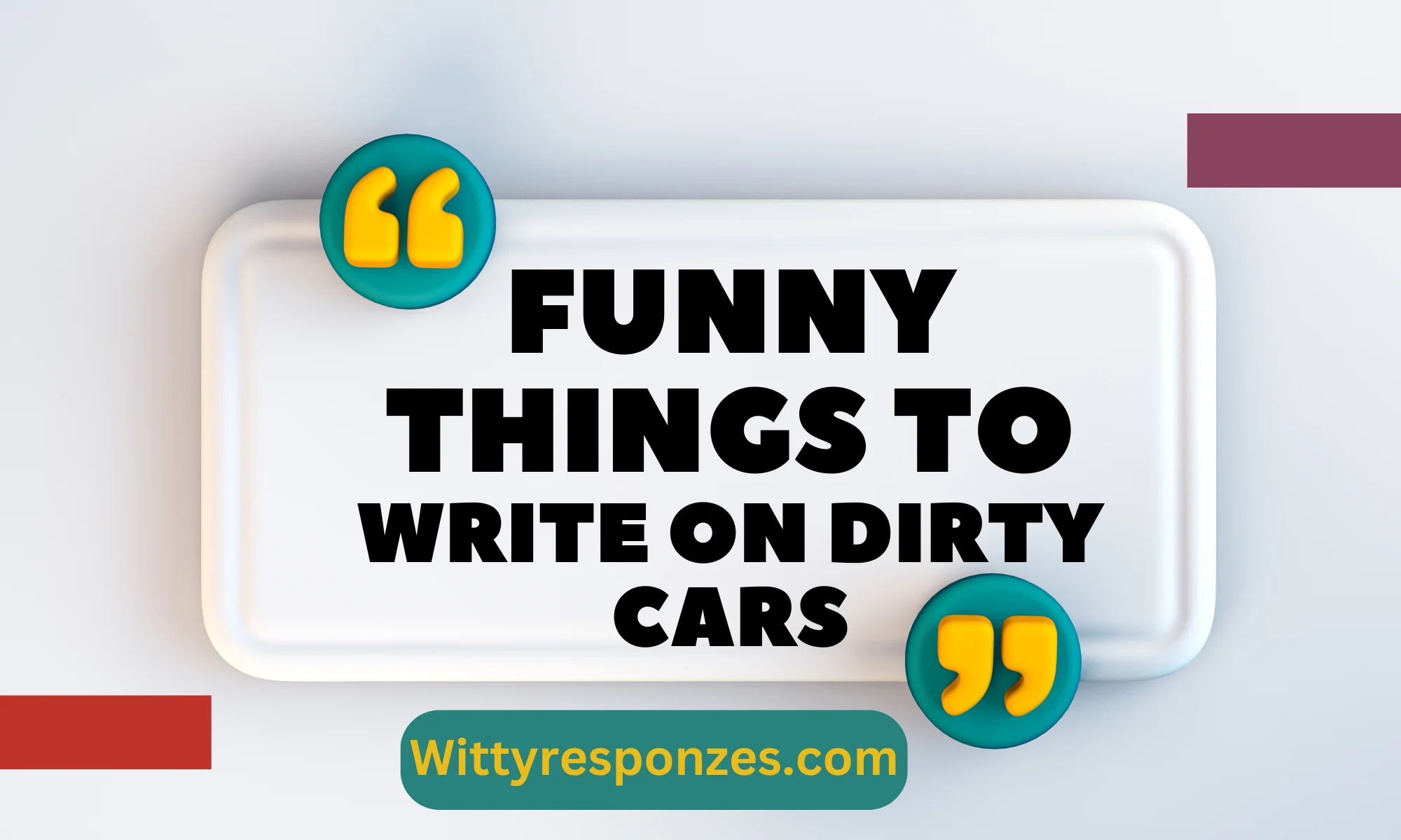 Funny Things to Write on Dirty Cars