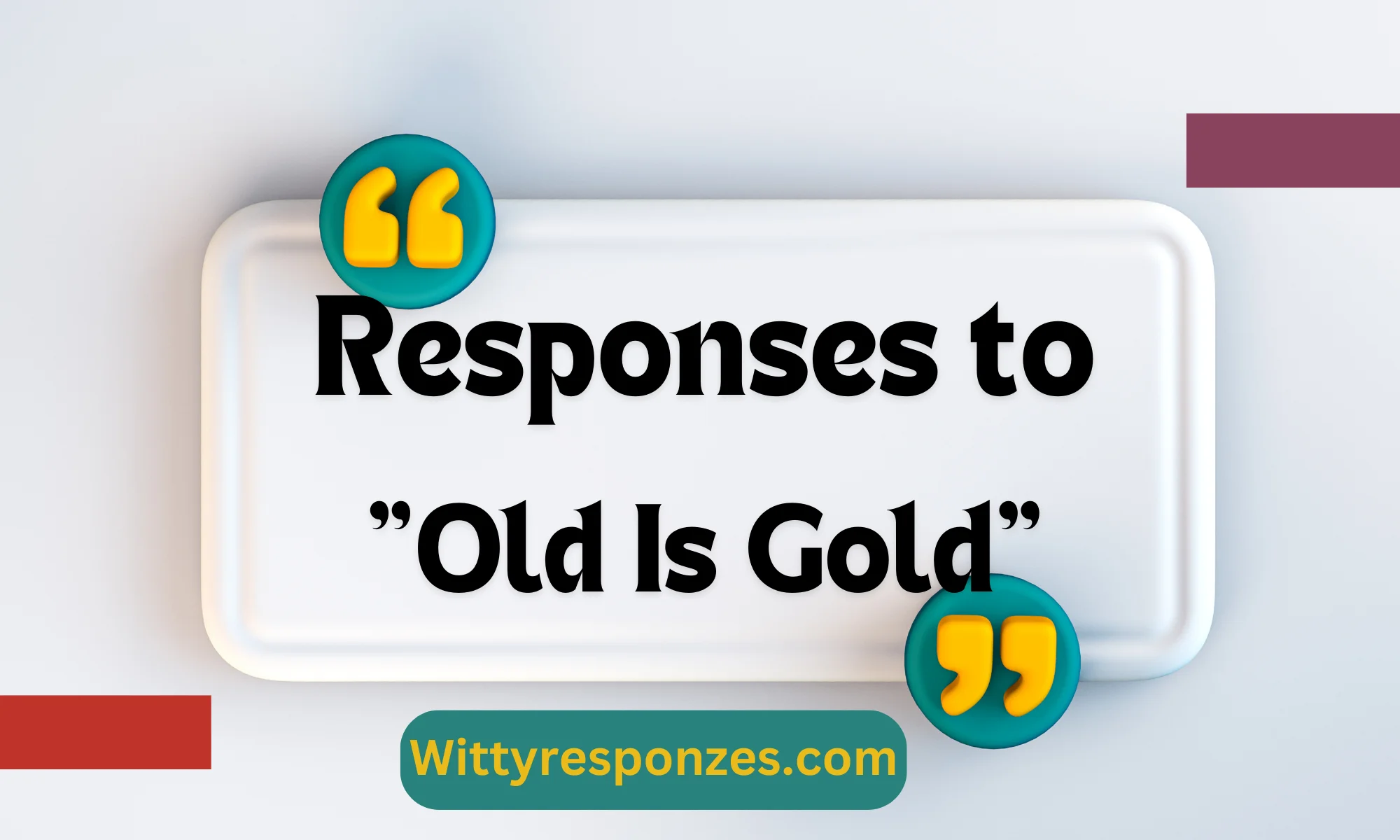 Responses to "Old Is Gold"